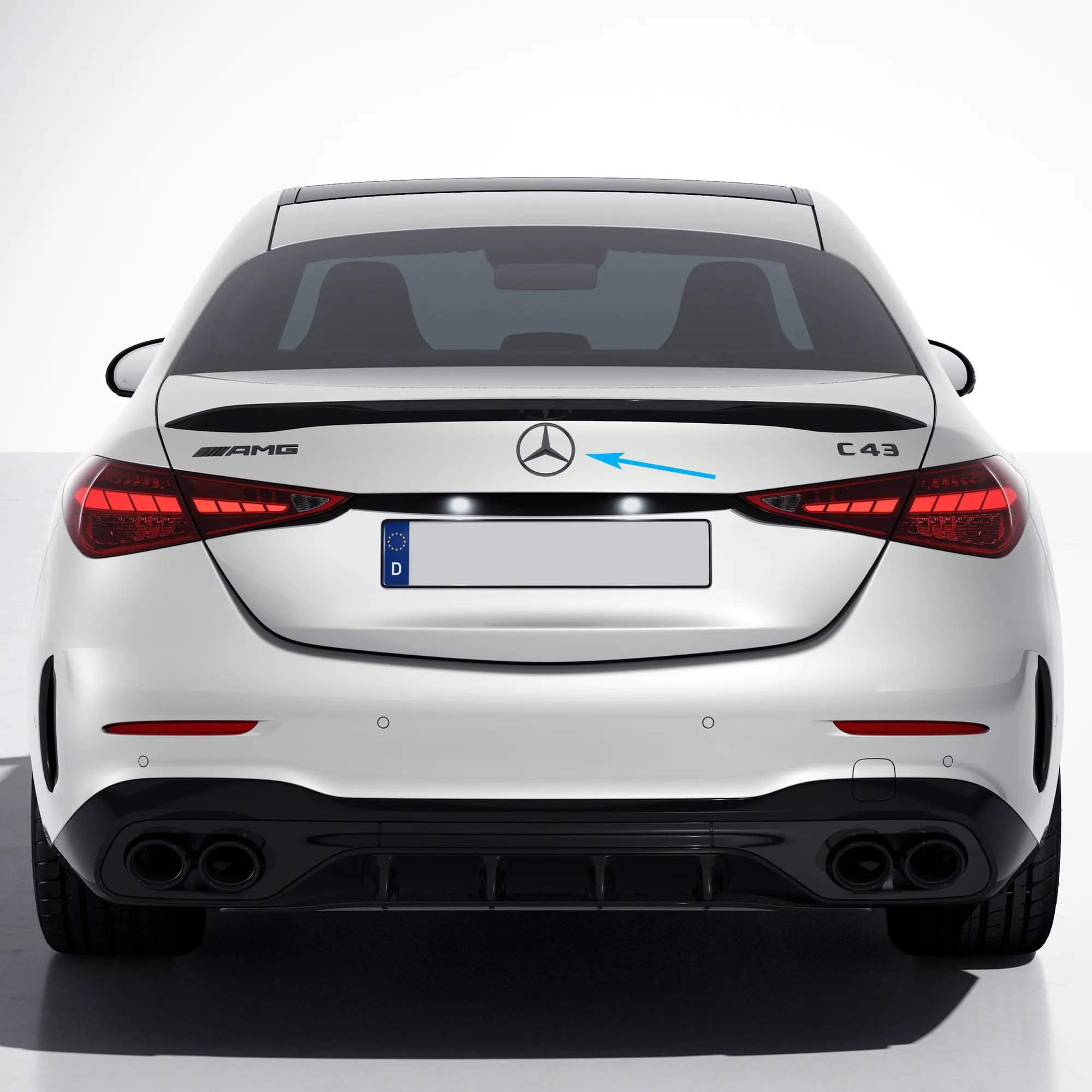 Emblem stjerne Mercedes-Benz W205 / W206 | Sport Black Matt Edition