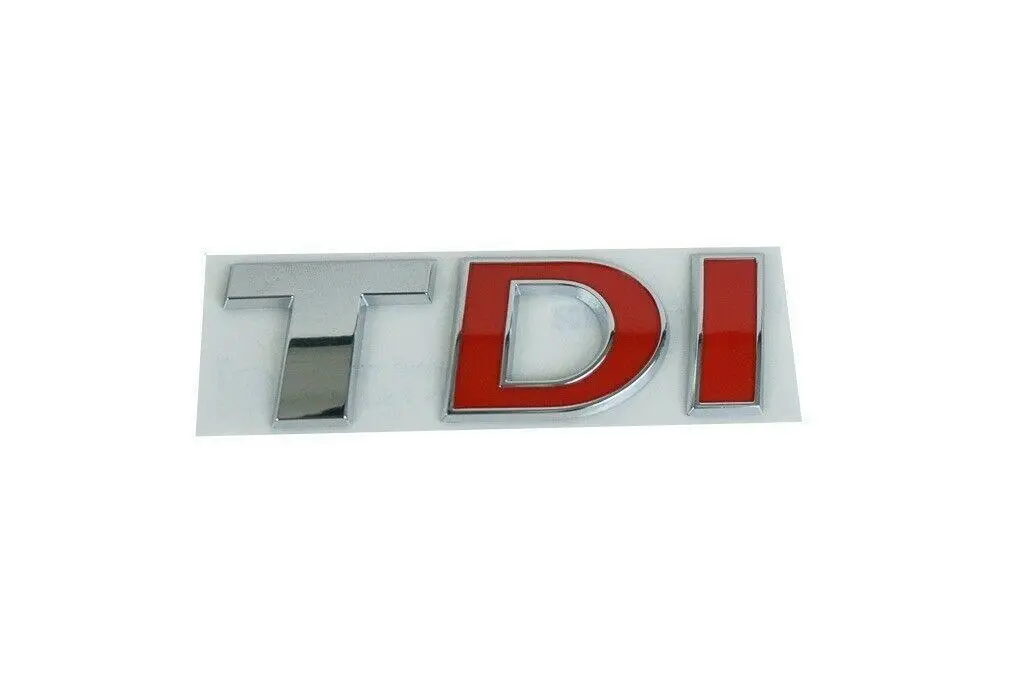 Emblem TDI VW Amarok 2010 -> / VW Crafter 2012 -> | Chrome / Red – bilde 3