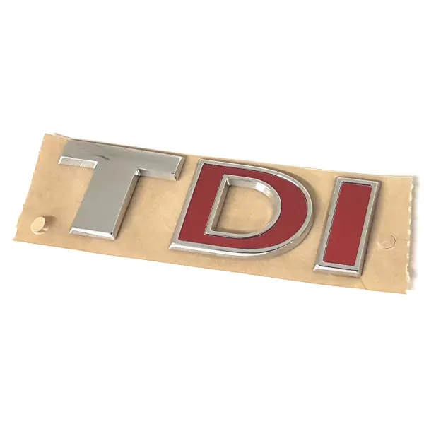 Emblem TDI  VW Golf 7 (5G) | Glossy Chrome / Tornado Red