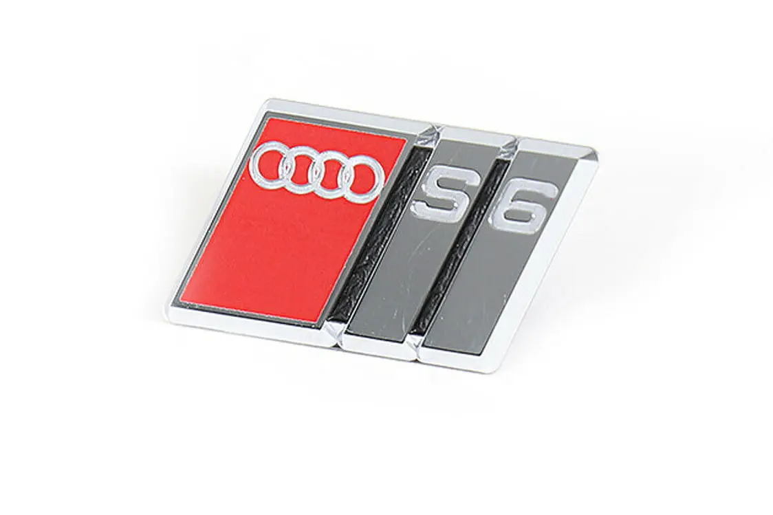 Emblem til ratt Audi S6 C4 1995 - 1997 | Chrome Red Edition