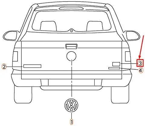 Emblem V6 VW Amarok 2017-> │ Glossy Chrome – bilde 6
