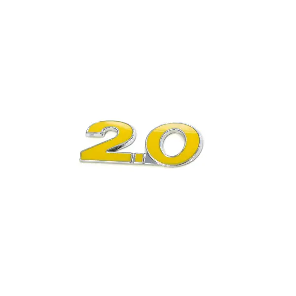 Emblem VW 2.0 | Chrome / Yellow