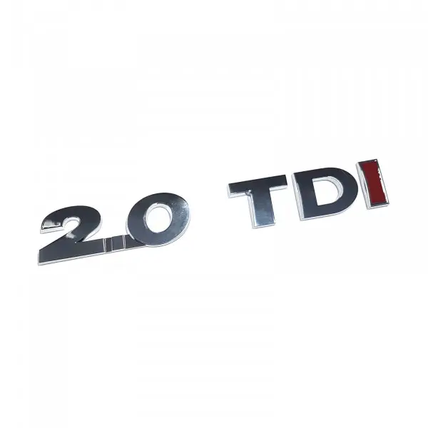 Emblem VW 2.0 TDI | Glossy Chrome / Red Image 1