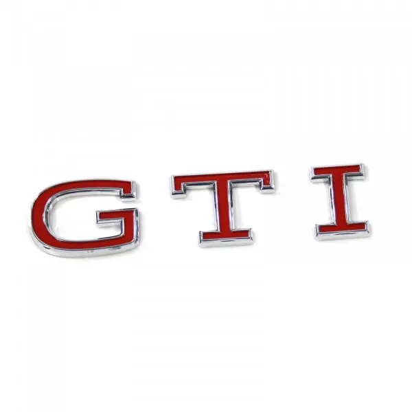 Emblem VW Golf 8 GTI | Glossy Chrome / Tornado Red