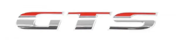 Emblem VW GTS | Glossy Chrome / Flash Red