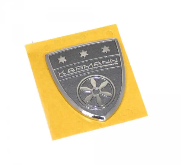 Emblem VW KARMANN | Glossy Chrome / Warm Grey