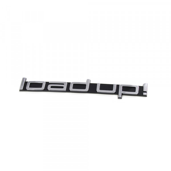 Emblem VW LOAD UP | Black / Glossy Chrome