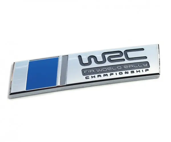 Emblem VW Polo WRC | Warm Grey / Glossy Chrome / Blue Image 1
