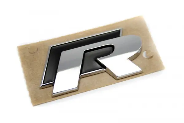 Emblem VW R | Chrome / Black