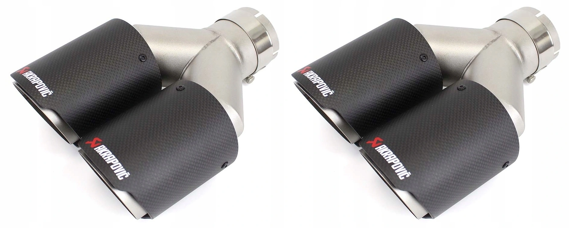 Endestuss Carbon Matt Akrapovič Racing Design │ Ø - 127 x 127 x 66 mm - sett 2 stk.