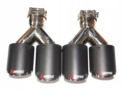 Endestuss Carbon Matt Akrapovič Racing Design │ Ø - 90 x 90 x 63 mm - sett 2 stk.