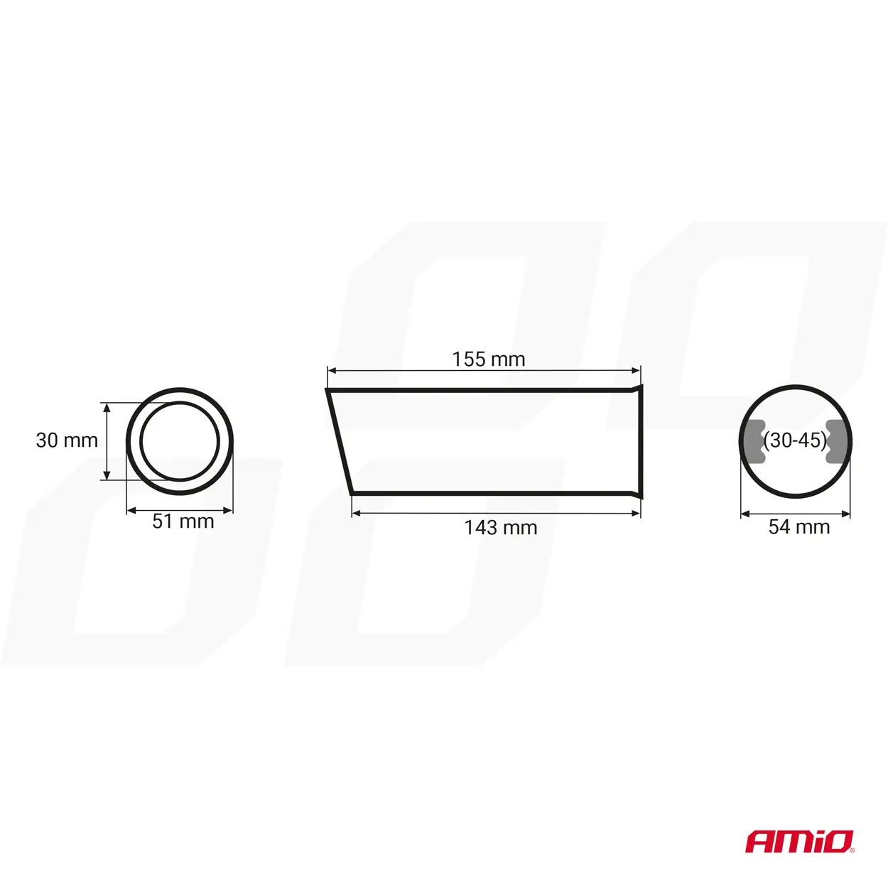 Endestuss MT 002 Chrome Rustfritt Ø - 51mm – bilde 5