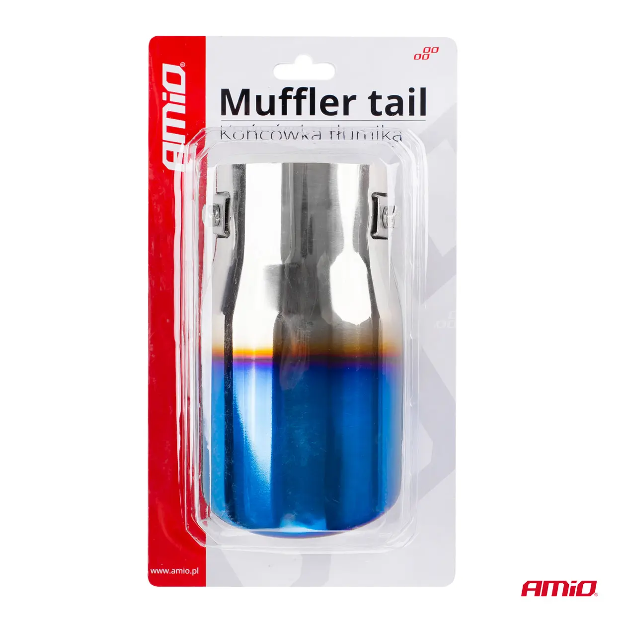 Endestuss MT 007BLC Chrome Blue Burnt Exhaust Rustfritt Ø - 90mm – bilde 4