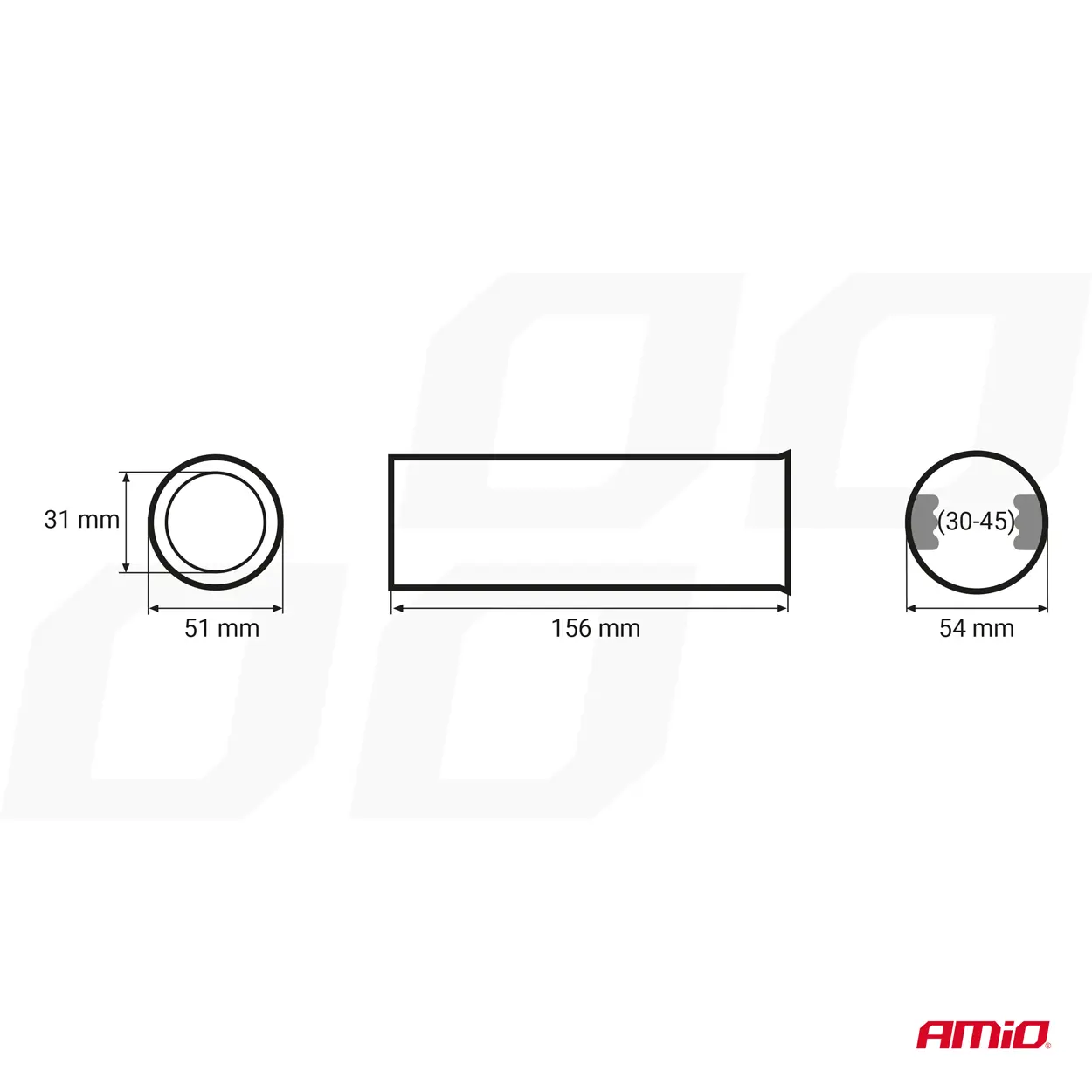 Endestuss MT 009 Chrome Rustfritt Ø - 51mm – bilde 5