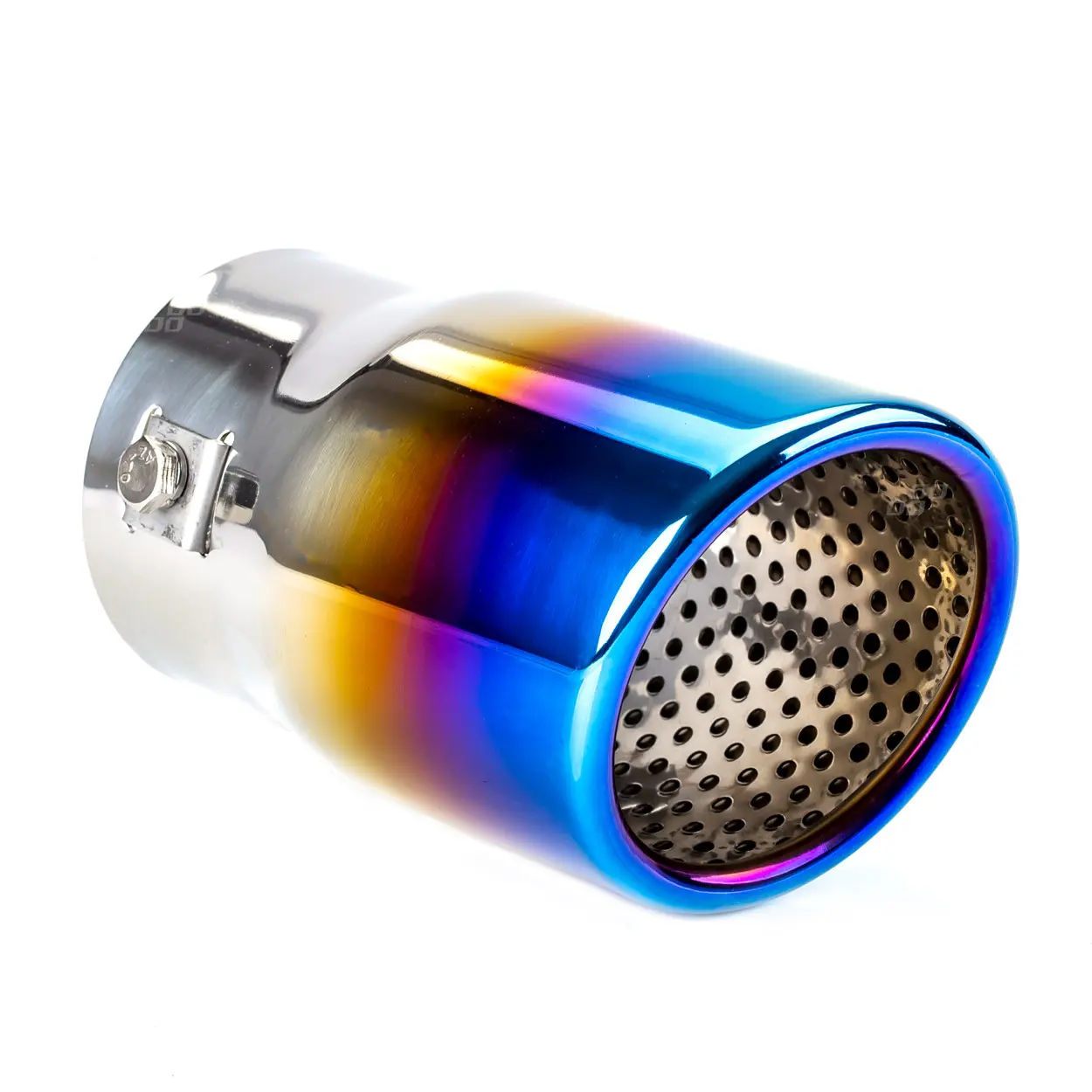 Endestuss MT 017BLC Chrome Blue Burnt Exhaust Rustfritt Ø - 76mm
