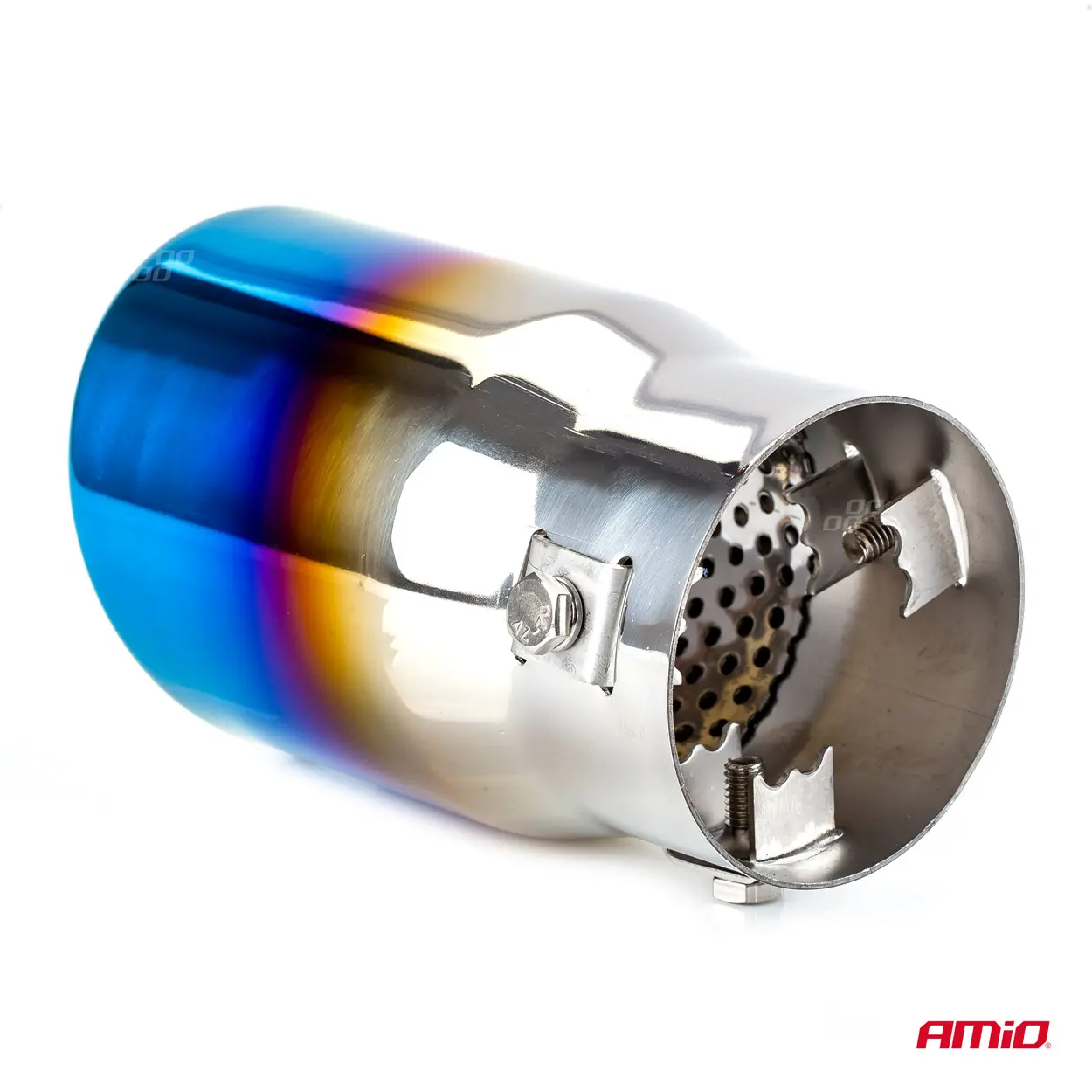 Endestuss MT 017BLC Chrome Blue Burnt Exhaust Rustfritt Ø - 76mm – bilde 2