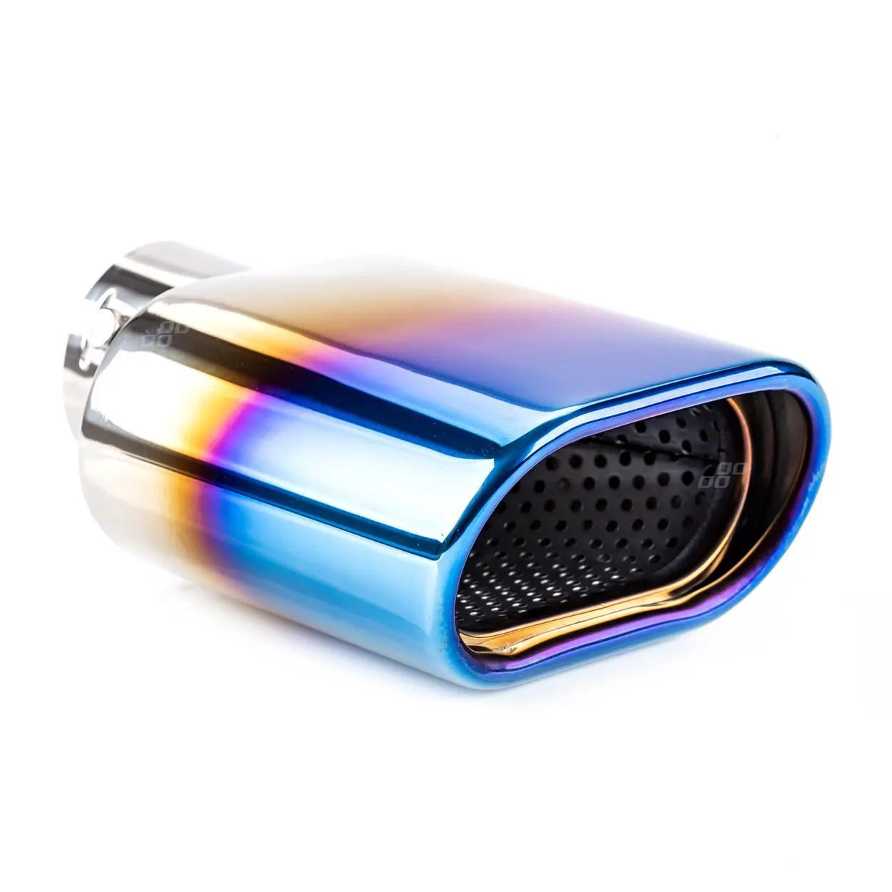 Endestuss MT 019BLC Chrome Burnt Blue Exhaust Rustfritt Ø - (122mm x 68mm)