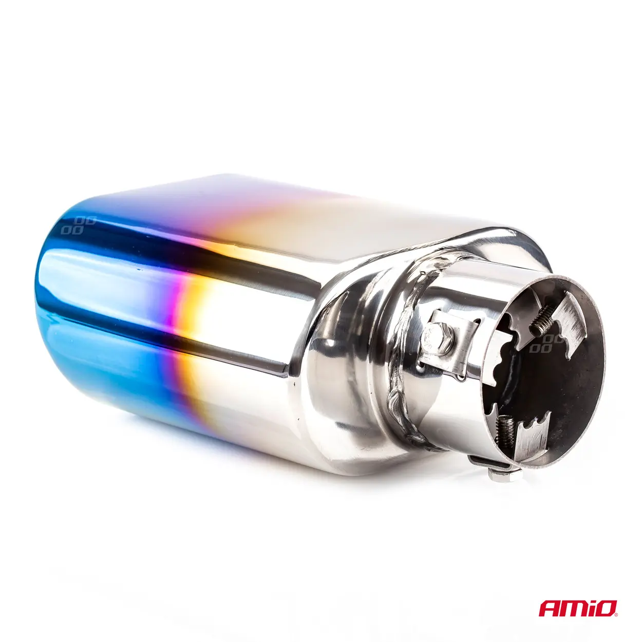 Endestuss MT 019BLC Chrome Burnt Blue Exhaust Rustfritt Ø - (122mm x 68mm) – bilde 2