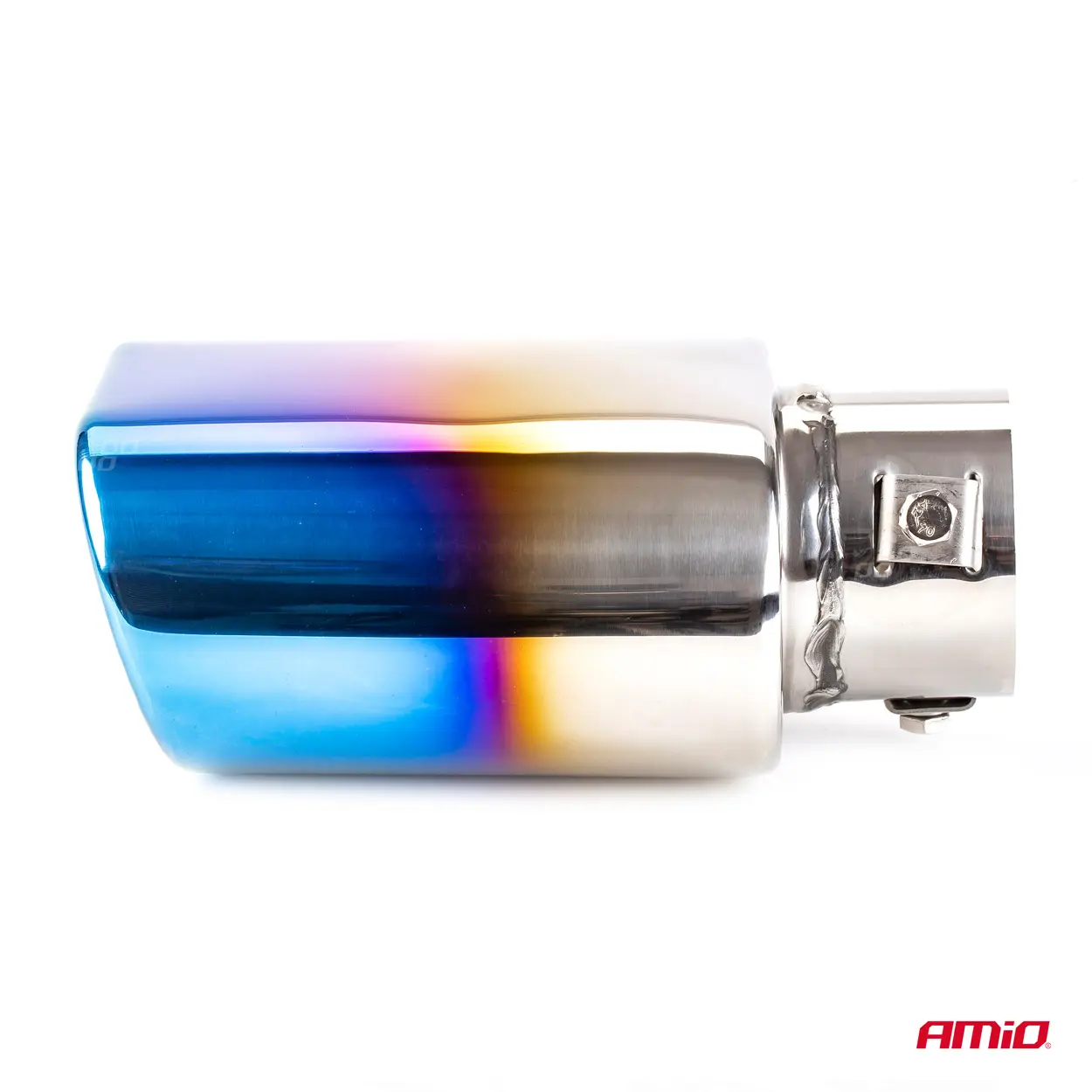 Endestuss MT 019BLC Chrome Burnt Blue Exhaust Rustfritt Ø - (122mm x 68mm) – bilde 3