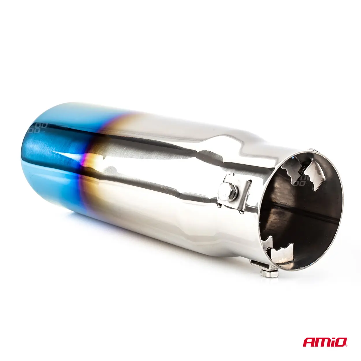 Endestuss MT 021BLC Chrome Blue Burnt Exhaust Rustfritt Ø - (86mm x 66mm) – bilde 2