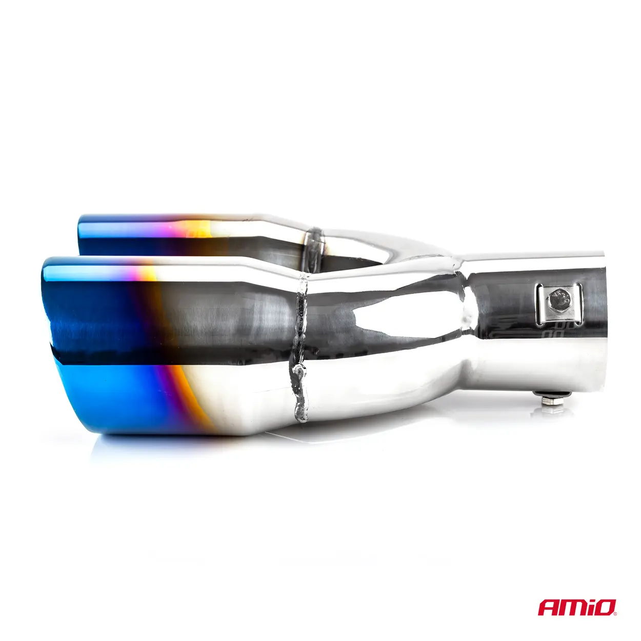 Endestuss MT 022BLC Chrome Blue Burnt Exhaust Rustfritt Ø - (76mm x 76mm) - (76mm x 76mm) – bilde 3