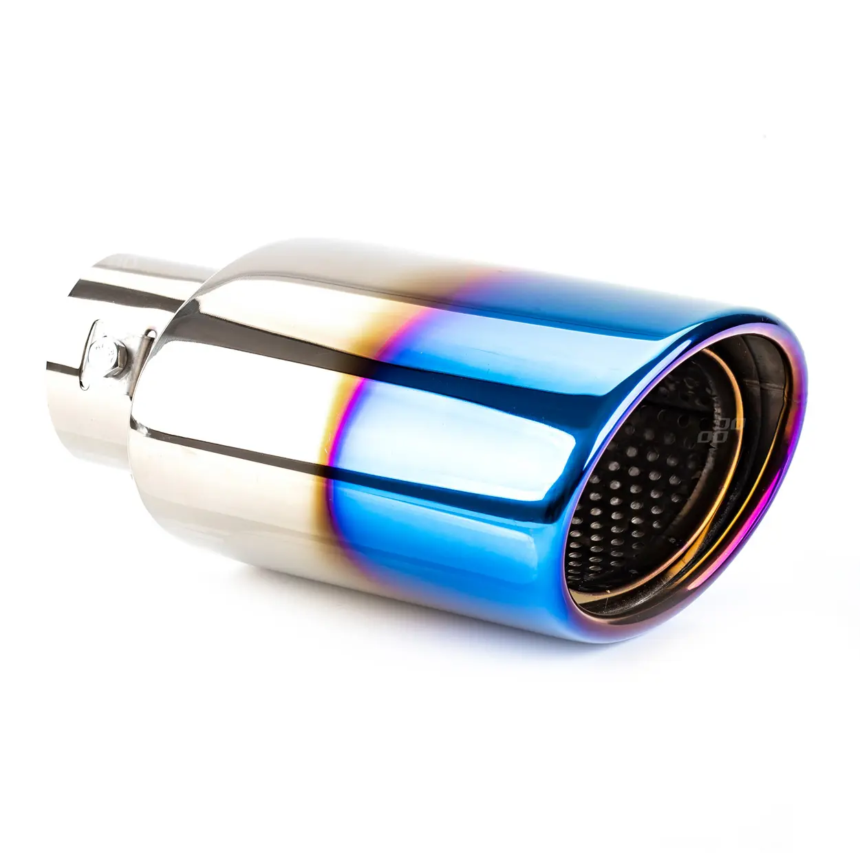 Endestuss MT 023BLC Oval Chrome Blue Burnt Exhaust Rustfritt Ø - (120mm x 68mm)
