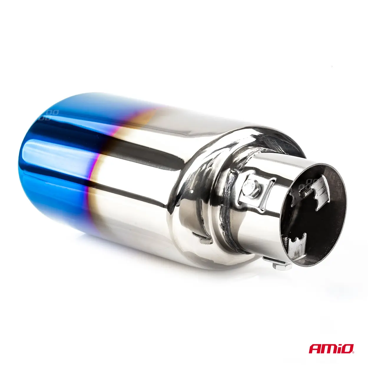 Endestuss MT 023BLC Oval Chrome Blue Burnt Exhaust Rustfritt Ø - (120mm x 68mm) – bilde 2