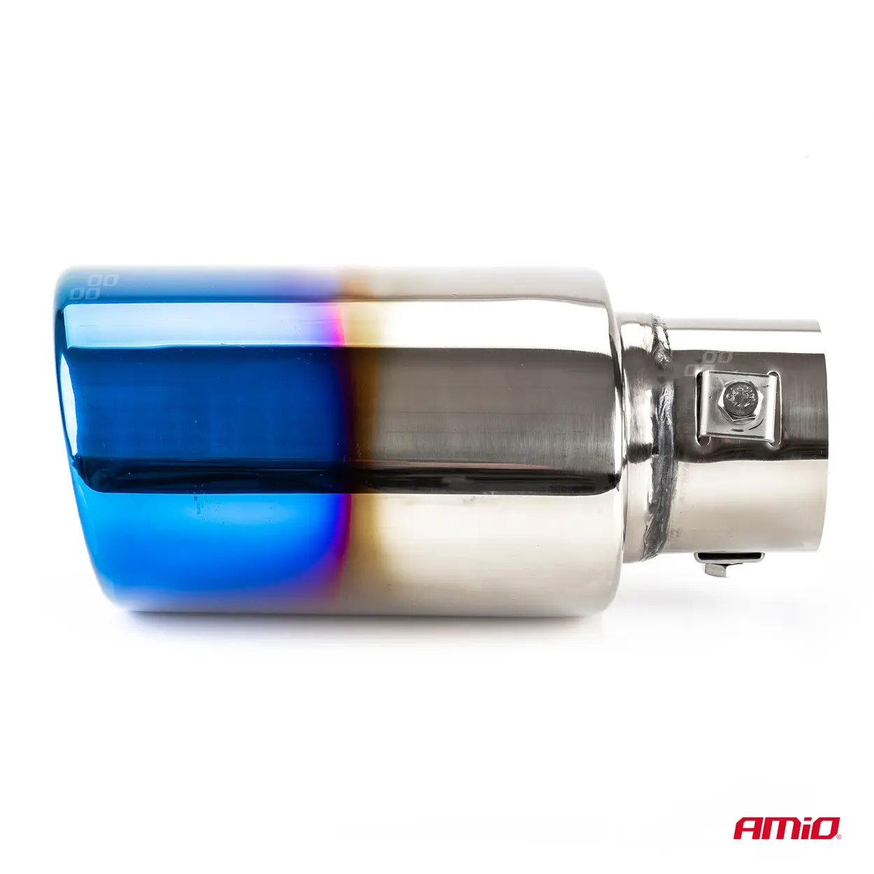 Endestuss MT 023BLC Oval Chrome Blue Burnt Exhaust Rustfritt Ø - (120mm x 68mm) – bilde 3