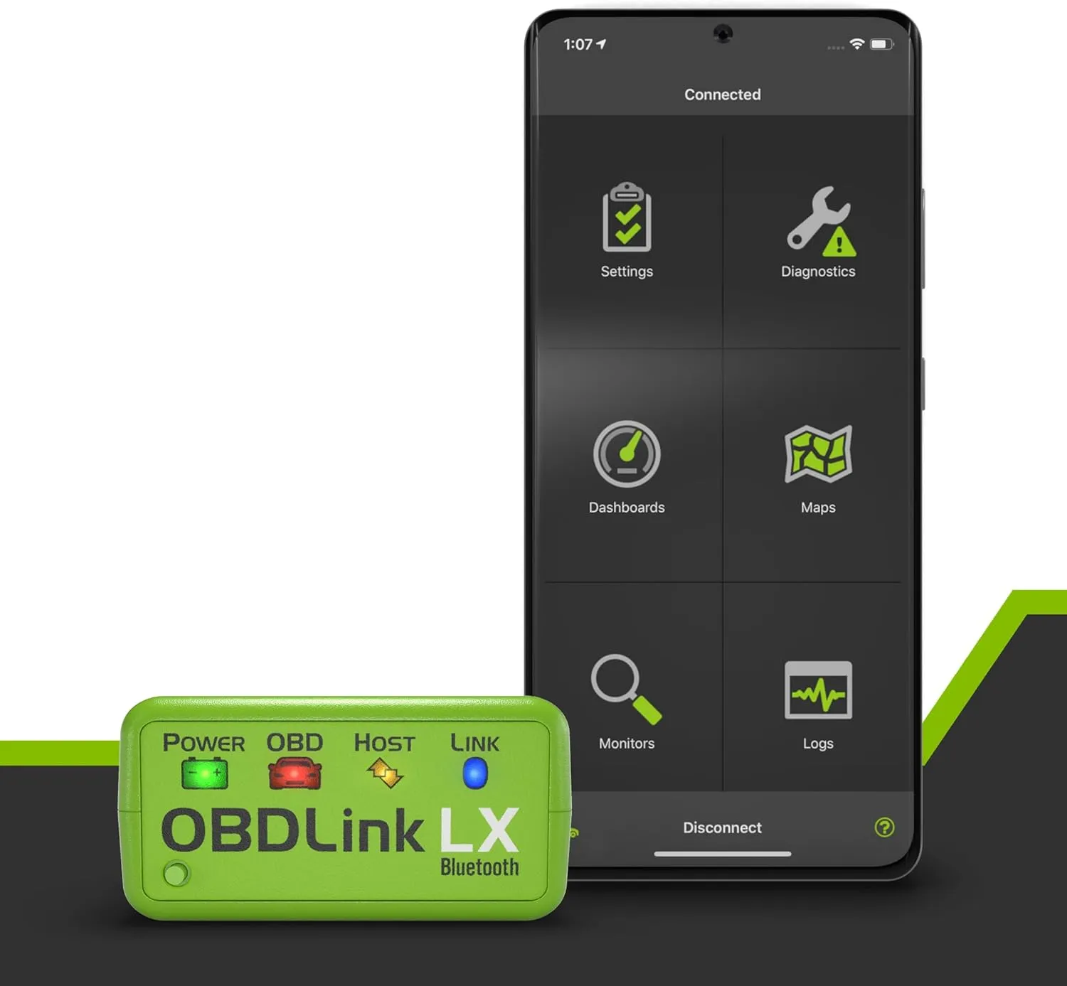 Feilkodeleser trådløs OBDLink LX Bluetooth OBD2 diagnoseadapter │ Android / iOS / Windows - FORScan - Scan my Tesla  - Bimmercode - Bimmerlink │ rask og stabil – bilde 6