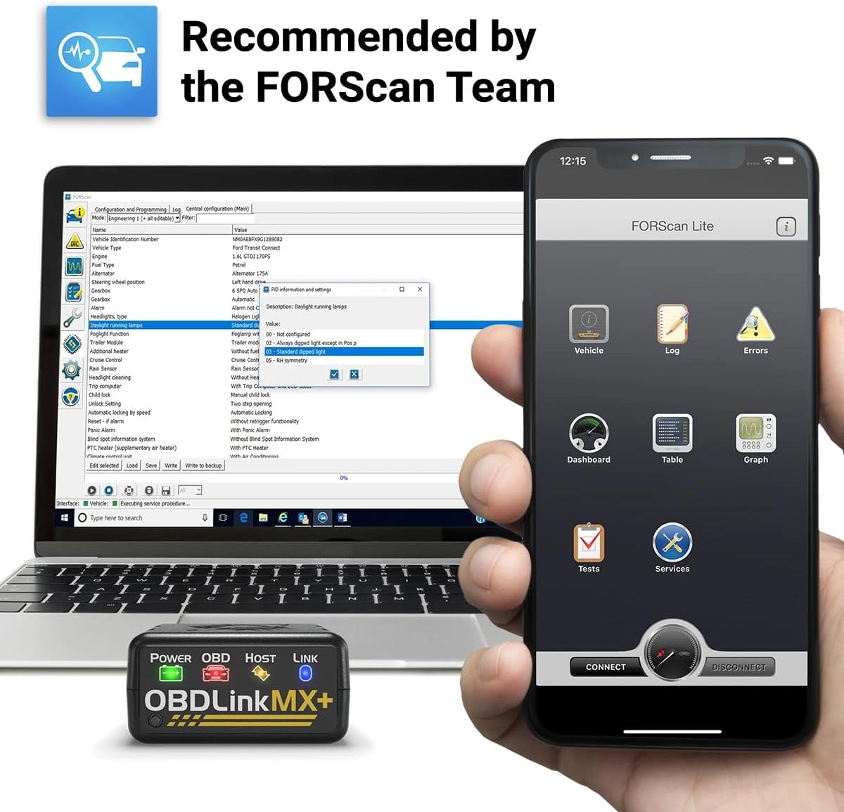 Feilkodeleser trådløs OBDLink MX+ Bluetooth OBD2 diagnoseadapter │ Android / iOS / Windows │ rask og stabil – bilde 12
