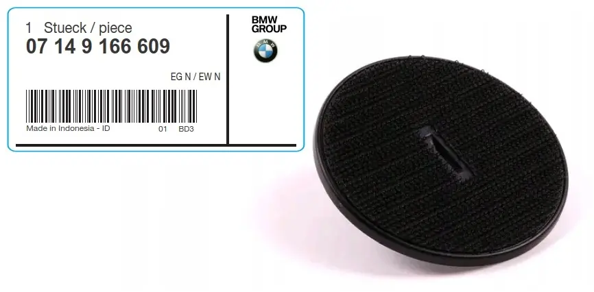 Feste for gulvmatter BMW │ Velcro Twist Lock for floormats D62MM/L14MM - 1 stk.