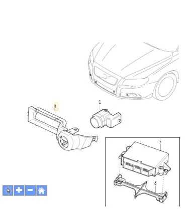 Feste for parkeringssensor foran Volvo Genuine® S80 V70 2014-2016 – bilde 2