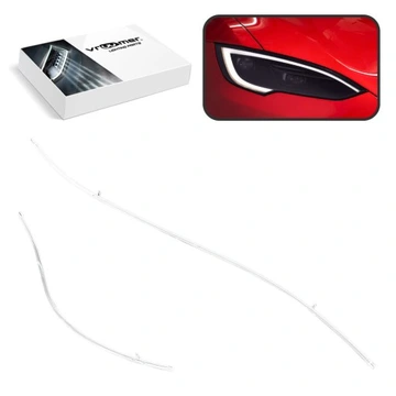 Fiberoptisk LED DRL Stripe Tesla Model S 2016 - 2024 │ Frontlykt høyre Daytime Running Light Repsett