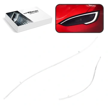 Fiberoptisk LED DRL Stripe Tesla Model S 2016 - 2024 │ Frontlykt venstre Daytime Running Light Repsett