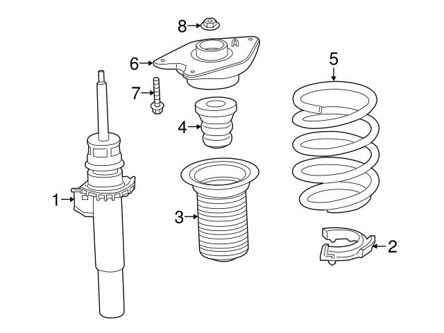 Fjærbeinslager BMW i3 2013 - 2022 │ Genuine® framaksel, med kulelager - Strut Mounting Image 6