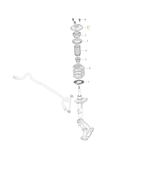Fjærbenslager Volvo Genuine® S60 V60 XC60 XC70 │ foran