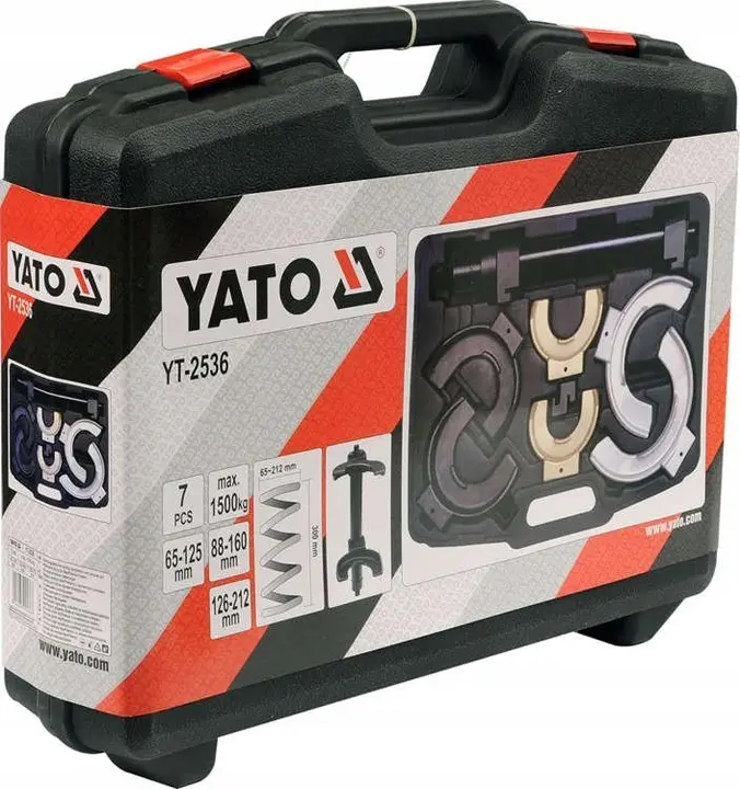 Fjærspenner Justerbar fjærklemme YATO - sett 8 stk. Image 1