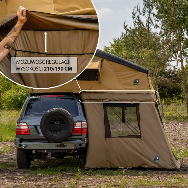 Fortelt Wild Camp Hudson 180 Military │ militærgrønn anneks til taktelt – bilde 5