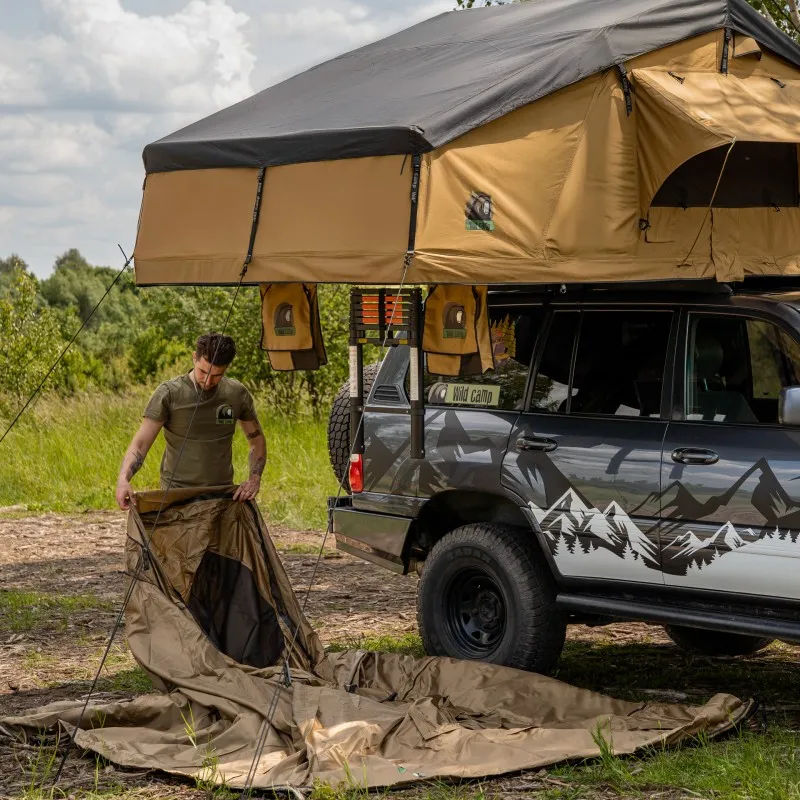 Fortelt Wild Camp Hudson 220 Military │ militærgrønn anneks til taktelt – bilde 15