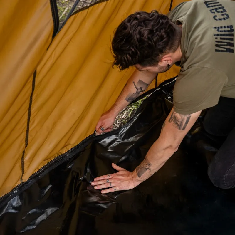 Fortelt Wild Camp Hudson 220 Military │ militærgrønn anneks til taktelt – bilde 26