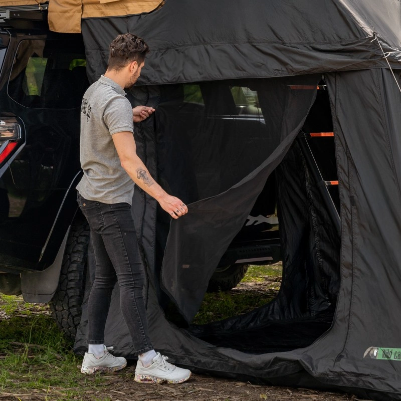 Fortelt Wild Camp Jukon II 180 DAY & NIGHT / Military │ sort anneks til taktelt – bilde 14