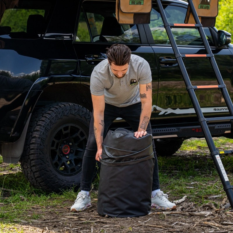 Fortelt Wild Camp Jukon II 180 DAY & NIGHT / Military │ sort anneks til taktelt – bilde 7