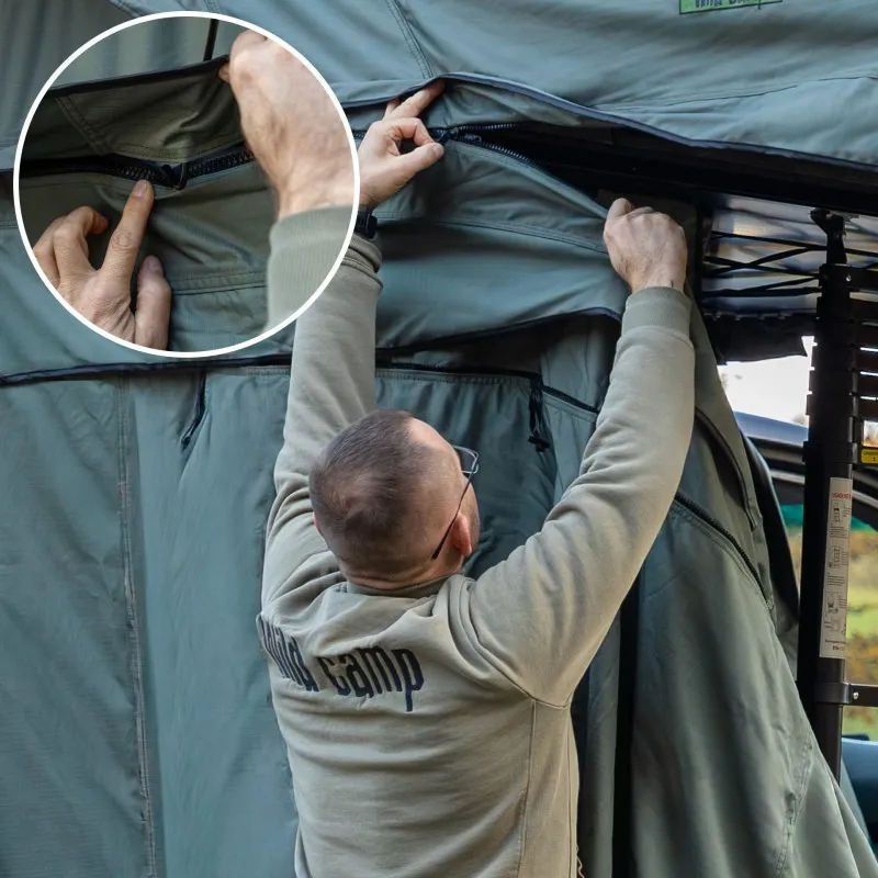Fortelt Wild Camp Missisipi II 140 │ grønn anneks til taktelt – bilde 18