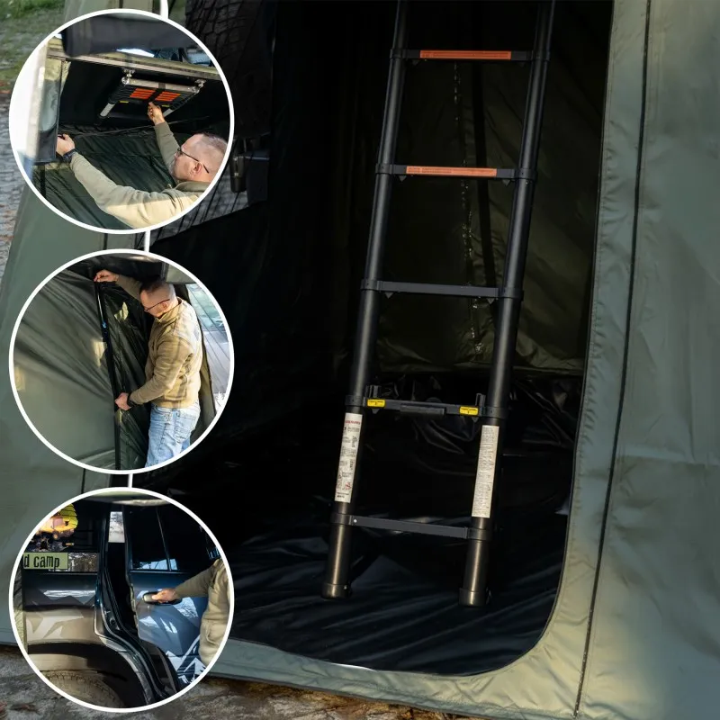 Fortelt Wild Camp Missisipi II 180 │ grønn anneks til taktelt – bilde 28