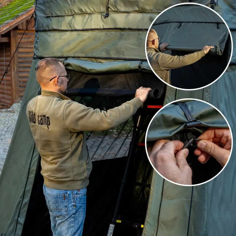 Fortelt Wild Camp Missisipi II 180 │ grønn anneks til taktelt – bilde 32