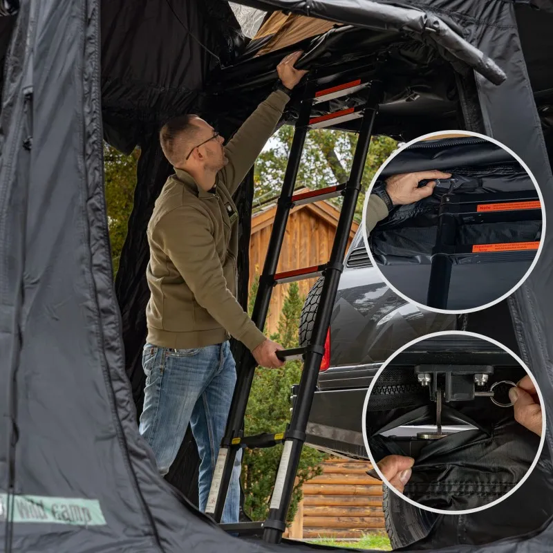 Fortelt Wild Camp Missouri 150 Slim Military DAY & NIGHT 2.0 │ sort anneks til taktelt – bilde 26