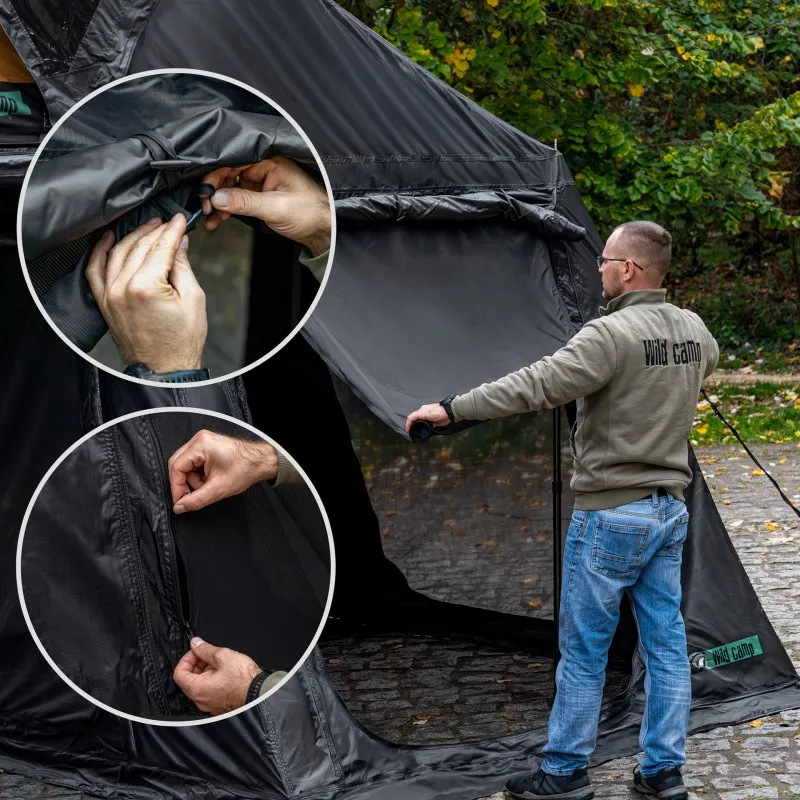 Fortelt Wild Camp Missouri 150 Slim Military DAY & NIGHT 2.0 │ sort anneks til taktelt – bilde 6