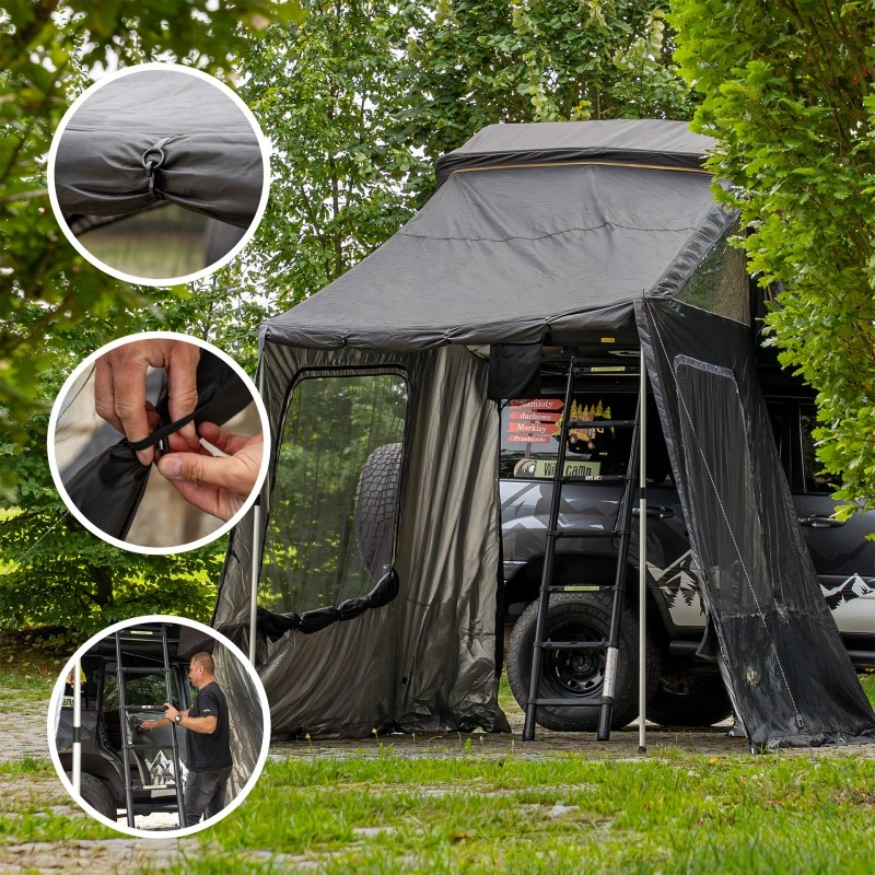 Fortelt Wild Camp Nevada 180 DAY & NIGHT / Military │ sort anneks til taktelt – bilde 13