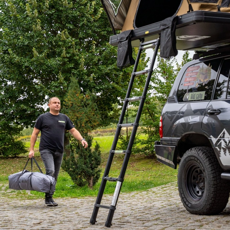 Fortelt Wild Camp Nevada 180 DAY & NIGHT / Military │ sort anneks til taktelt – bilde 5