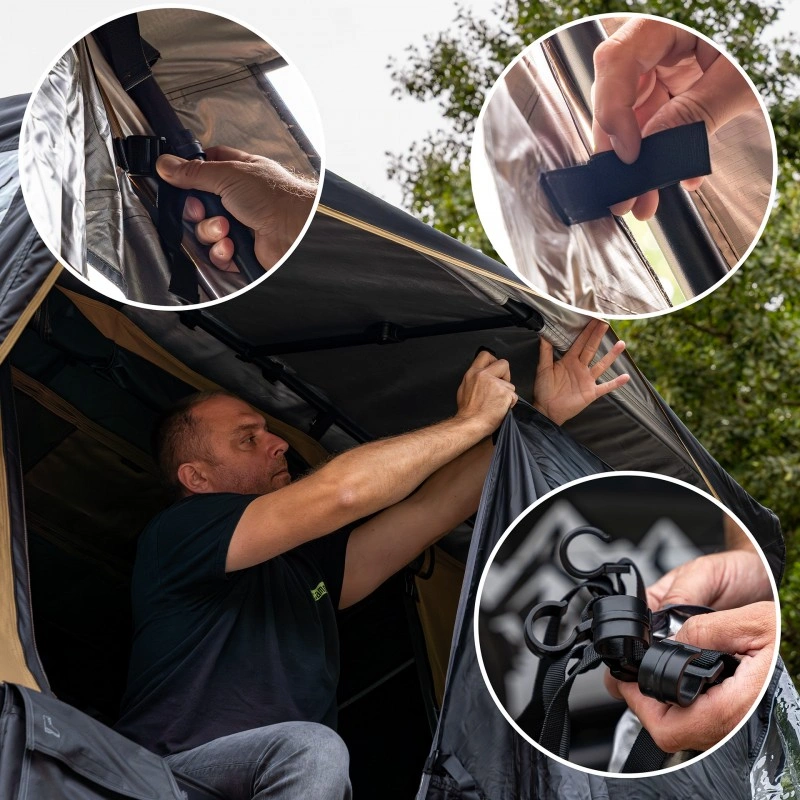 Fortelt Wild Camp Nevada 180 DAY & NIGHT / Military │ sort anneks til taktelt – bilde 9